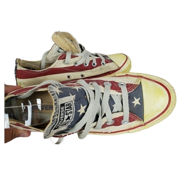 Converse Made to look dingy  American flag patriotic tennis shoes - Picture 8 of 10